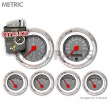 Aurora Instuments Gauge Face Overlay - Fiber Gray Daytime Color/ White Letter Color - 4773