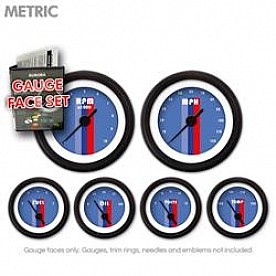 Aurora Instuments Gauge Face Overlay - Fiber Blue Daytime Color/ White Letter Color - 8414