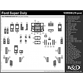 B & I Fender Dash Panel Trim WD993BSDB