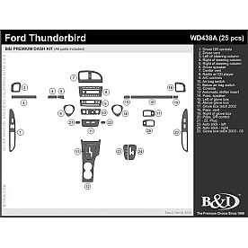 B & I Fender Dash Panel Trim WD438ASDB