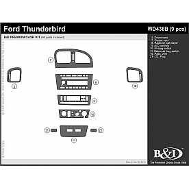 B & I Fender Dash Panel Trim WD438BRBA