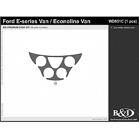 B & I Fender Dash Panel Trim WD651CSDB
