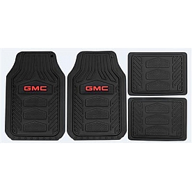 Plasticolor Floor Mat - Universal Rubber Red GMC Logo Set of 4 - 001665R01