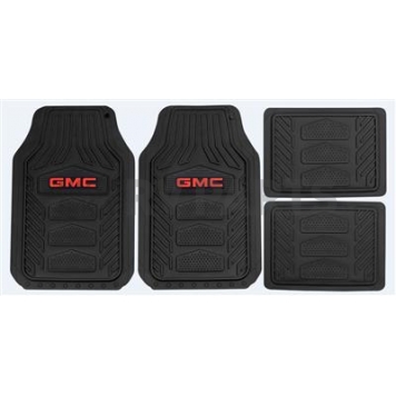Plasticolor Floor Mat - Universal Rubber Red GMC Logo Set of 4 - 001665R01