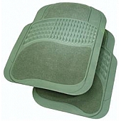 Rubber Queen Floor Mat - Cut-To-Fit Rubber Beige Set of 2 - 70523