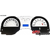 US Speedo Gauge Face Overlay - Yellow Daytime Color/ Black Letter Color - MUS0643K