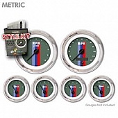 Aurora Instuments Gauge Face Overlay - Fiber Ash Daytime Color/ White Letter Color - 5180