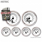 Aurora Instuments Gauge Face Overlay - Fiber White Daytime Color/ Black Letter Color - 5191