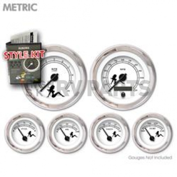 Aurora Instuments Gauge Face Overlay - Fiber White Daytime Color/ Black Letter Color - 5191