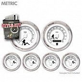 Aurora Instuments Gauge Face Overlay - Fiber White Daytime Color/ Black Letter Color - 5246