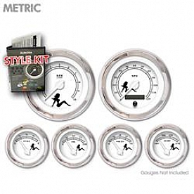 Aurora Instuments Gauge Face Overlay - Fiber White Daytime Color/ Black Letter Color - 5246