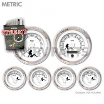 Aurora Instuments Gauge Face Overlay - Fiber White Daytime Color/ Black Letter Color - 5246
