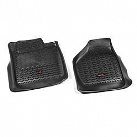 Rugged Ridge Floor Mat - Molded Fit Plastic Black Set of 2 - 8290206