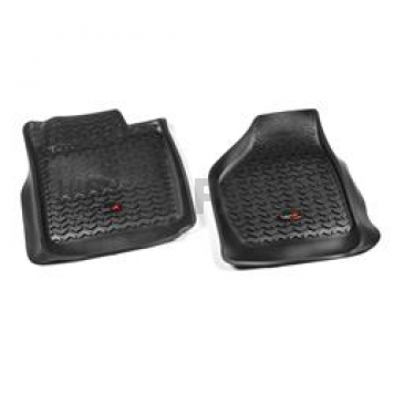 Rugged Ridge Floor Mat - Molded Fit Plastic Black Set of 2 - 8290206