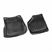 Rugged Ridge Floor Mat - Molded Fit Plastic Black Set of 2 - 8290207