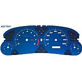 US Speedo Gauge Face Overlay - Blue Daytime Color/ White Letter Color - AQCTS01