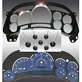 US Speedo Gauge Face Overlay - Blue Daytime Color/ White Letter Color - PLK0544