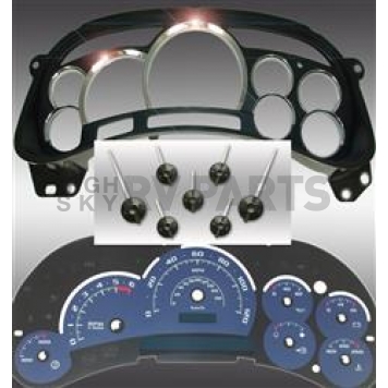 US Speedo Gauge Face Overlay - Blue Daytime Color/ White Letter Color - PLK0544
