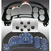 US Speedo Gauge Face Overlay - Blue Daytime Color/ White Letter Color - PLK0544D