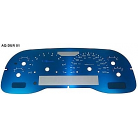 US Speedo Gauge Face Overlay - Blue Daytime Color/ White Letter Color - AQDUR01