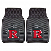Fan Mat Floor Mat - Universal Fit Black Vinyl Set of 2 - 21645