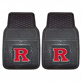 Fan Mat Floor Mat - Universal Fit Black Vinyl Set of 2 - 21645