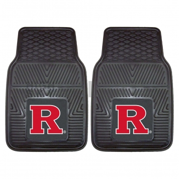Fan Mat Floor Mat - Universal Fit Black Vinyl Set of 2 - 21645