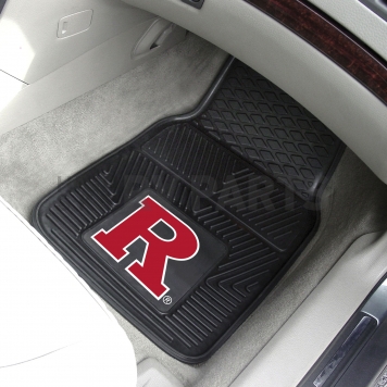 Fan Mat Floor Mat - Universal Fit Black Vinyl Set of 2 - 21645-1