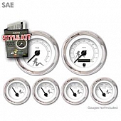 Aurora Instuments Gauge Face Overlay - Fiber White Daytime Color/ Gray Letter Color - 1593
