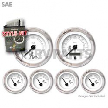 Aurora Instuments Gauge Face Overlay - Fiber White Daytime Color/ Gray Letter Color - 1593