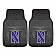 Fan Mat Floor Mat - Universal Fit Black Vinyl Set of 2 - 21651