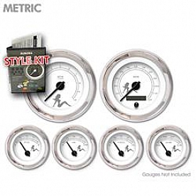 Aurora Instuments Gauge Face Overlay - Fiber White Daytime Color/ Gray Letter Color - 5224