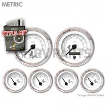 Aurora Instuments Gauge Face Overlay - Fiber White Daytime Color/ Gray Letter Color - 5224
