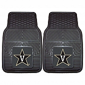 Fan Mat Floor Mat - Universal Fit Black Vinyl Set of 2 - 21747