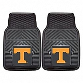 Fan Mat Floor Mat - Universal Fit Black Vinyl Set of 2 - 8750