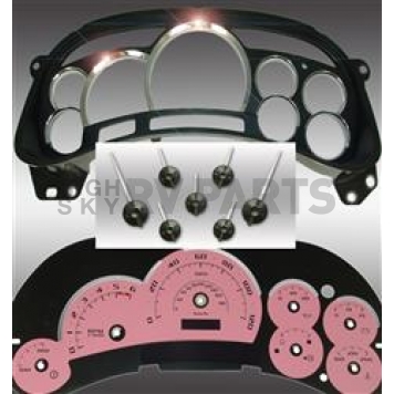 US Speedo Gauge Face Overlay - Pink Daytime Color/ White Letter Color - PLK0548