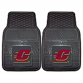 Fan Mat Floor Mat - Universal Fit Black Vinyl Set of 2 - 13286
