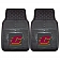 Fan Mat Floor Mat - Universal Fit Black Vinyl Set of 2 - 13286