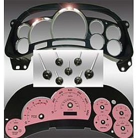 US Speedo Gauge Face Overlay - Pink Daytime Color/ White Letter Color - PLK0548D
