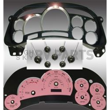 US Speedo Gauge Face Overlay - Pink Daytime Color/ White Letter Color - PLK0548D