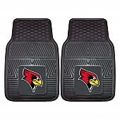Fan Mat Floor Mat - Universal Fit Black Vinyl Set of 2 - 13291