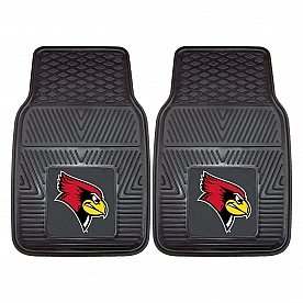 Fan Mat Floor Mat - Universal Fit Black Vinyl Set of 2 - 13291