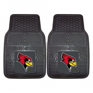 Fan Mat Floor Mat - Universal Fit Black Vinyl Set of 2 - 13291