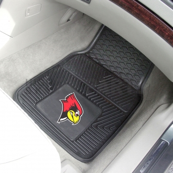 Fan Mat Floor Mat - Universal Fit Black Vinyl Set of 2 - 13291-1