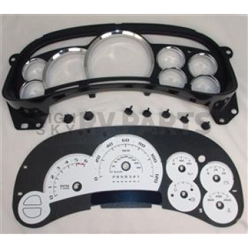 US Speedo Gauge Face Overlay - White Daytime Color/ Blue Letter Color - PLK0630