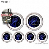 Aurora Instuments Gauge Face Overlay - Fiber Black Daytime Color/ Blue Letter Color - 5334