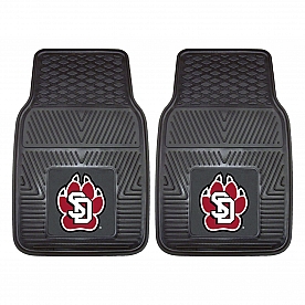 Fan Mat Floor Mat - Universal Fit Black Vinyl Set of 2 - 13574