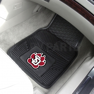 Fan Mat Floor Mat - Universal Fit Black Vinyl Set of 2 - 13574-1