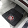 Fan Mat Floor Mat - Universal Fit Black Vinyl Set of 2 - 13574