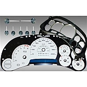 US Speedo Gauge Face Overlay - White Daytime Color/ Blue Letter Color - PLK0630K